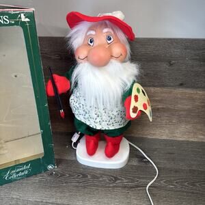 Santa's Best Santakins Animated Christmas Painting Artist Santa Stubby 20” Tall